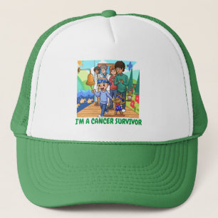 Cancer Survivor Hat Baseball Green Trucker Hat