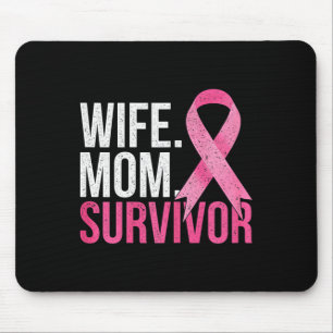 Cancer Survivor Mum Wife Gift Breast Cancer Awaren Mouse Pad