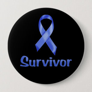 Cancer Survivor Navy 10 Cm Round Badge