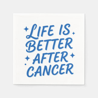 Cancer survivor or anniversary cocktail napkins