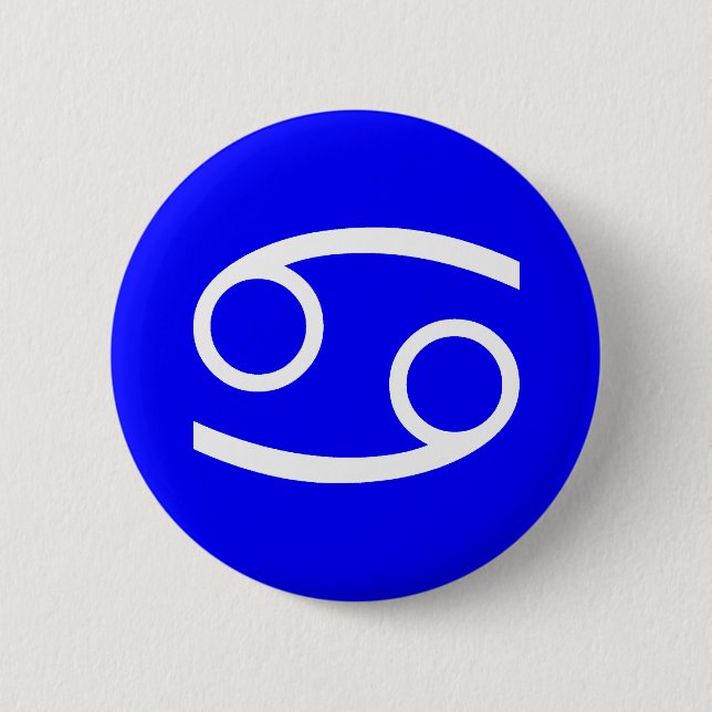 Cancer Symbol 6 Cm Round Badge (Front)