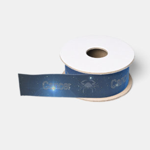 Cancer symbol grosgrain ribbon