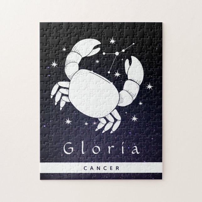 Cancer Symbol Zodiac Birthday Star Sign Name Lunar Jigsaw Puzzle (Vertical)