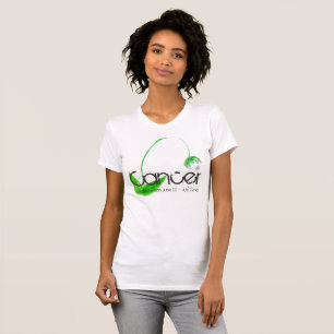 Cancer Tee-shirt With White Pearl Flower T-Shirt