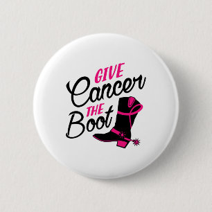 Cancer The Boot Breast Cancer Awareness 6 Cm Round Badge