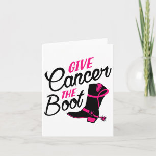 Cancer The Boot Breast Cancer Awareness  Card