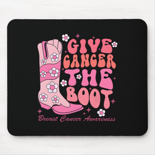 Cancer The Boot Breast Cancer Awareness  Mouse Pad (Front)