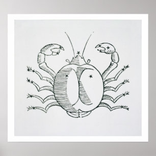 Cancer (the Crab) an illustration from the 'Poetic Poster