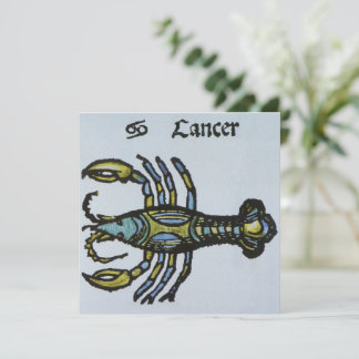 Cancer the Crab, Vintage Sign of the Zodiac