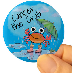 cancer the Crab  zodiac star constellation 6 Cm Round Badge