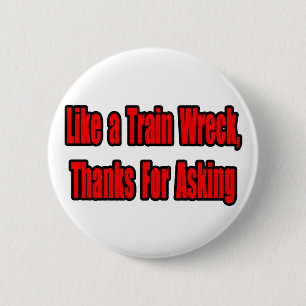 Cancer Train Wreck 6 Cm Round Badge