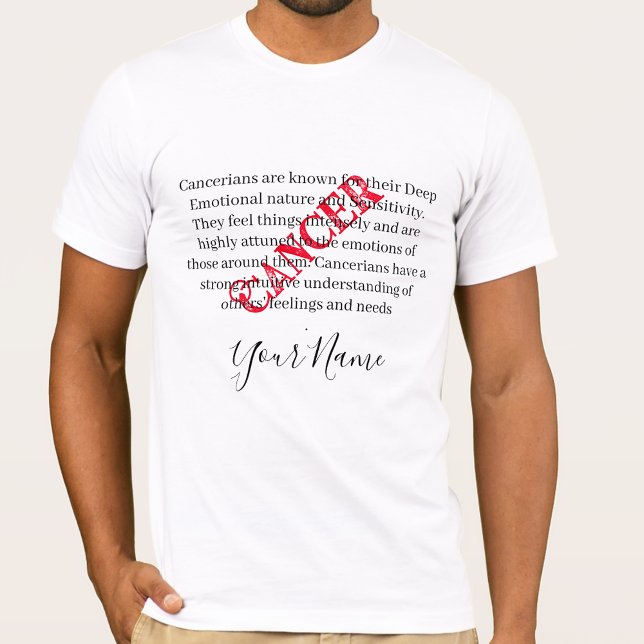 Cancer Traits and Zodiac Sign T-Shirt (Creator Uploaded)