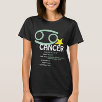 Cancer Traits Ladies Dark T-Shirt