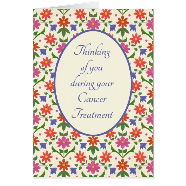 Cancer Treatment Support Card, Rangoli Flowers (Front)