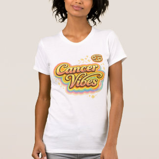 Cancer Vibes Retro Zodiac T-Shirt | Astrology Birt