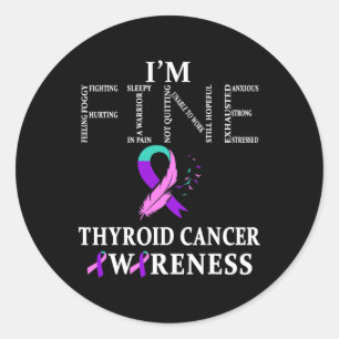 Cancer Warrior I'm Fine Classic Round Sticker