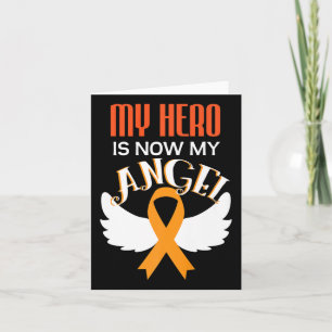 Cancer Warrior Leukaemia Awareness Orange Ribbon G Card