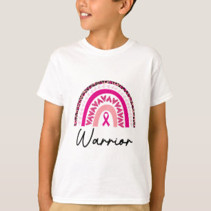 Cancer Warrior Pink Breast Cancer Awareness Rainbo T-Shirt