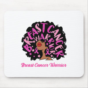 Cancer Warrior Queen Black Woman Pink Ribbon Octob Mouse Pad
