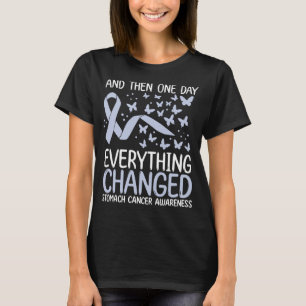 Cancer Warrior Ribbon Stomach Cancer Awareness T-Shirt