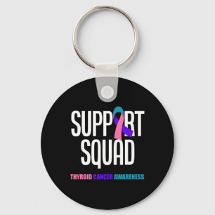 Cancer Warrior Support Squad Thyroid Cancer 1  Key Ring