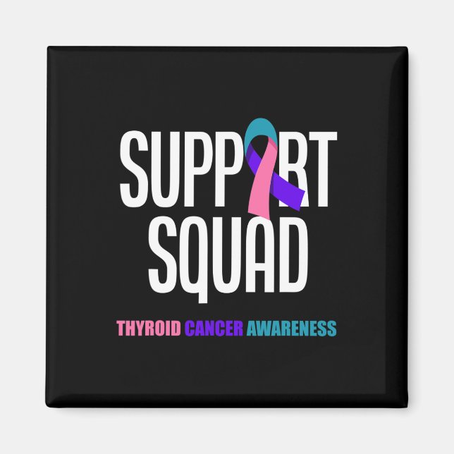 Cancer Warrior Support Squad Thyroid Cancer 1  Magnet (Front)