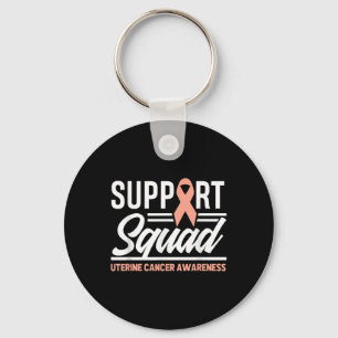 Cancer Warrior Support Squad Uterine Cancer Awaren Key Ring
