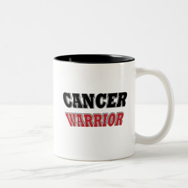 Cancer Warrior. Two-Tone Coffee Mug (Right)