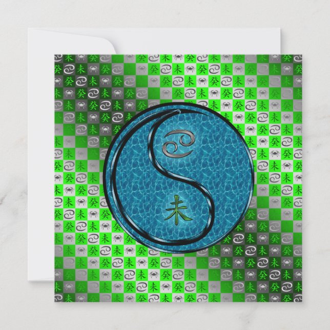 Cancer & Water Goat Card (Front)