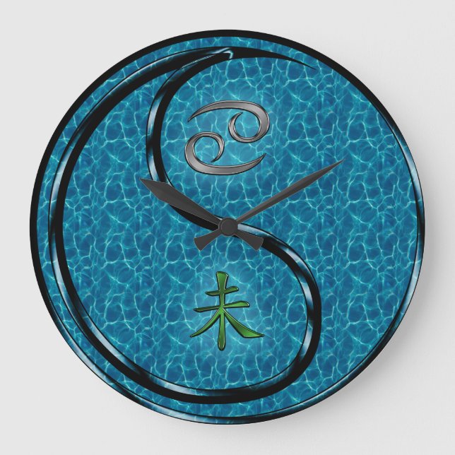 Cancer & Water Goat Large Clock (Front)