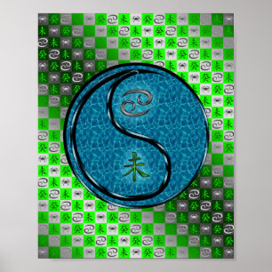 Cancer & Water Goat Poster