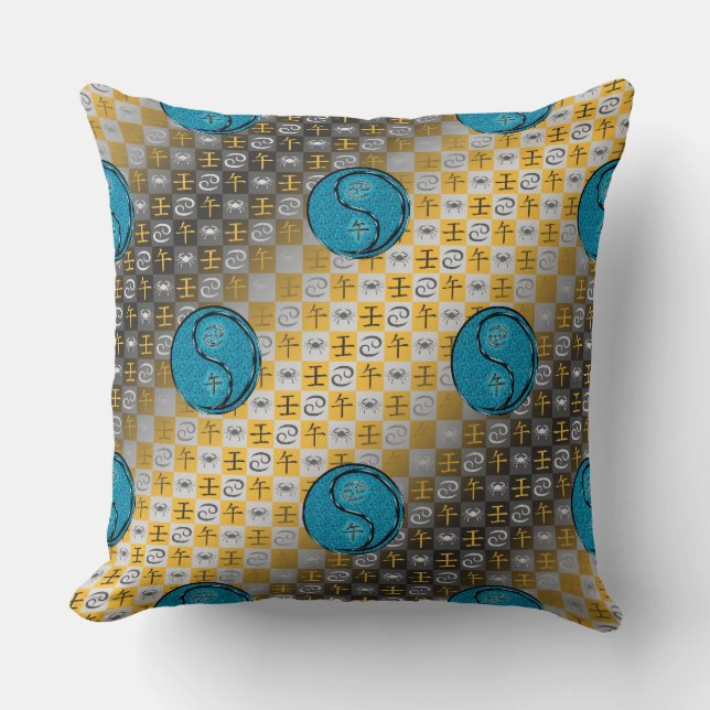 Cancer & Water Horse Cushion (Front)