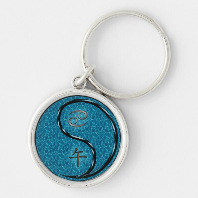 Cancer & Water Horse Key Ring (Front)