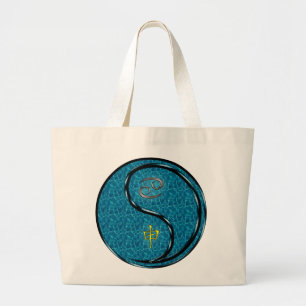 Cancer & Water Monkey Large Tote Bag