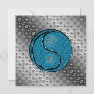 Cancer & Water Rabbit Card