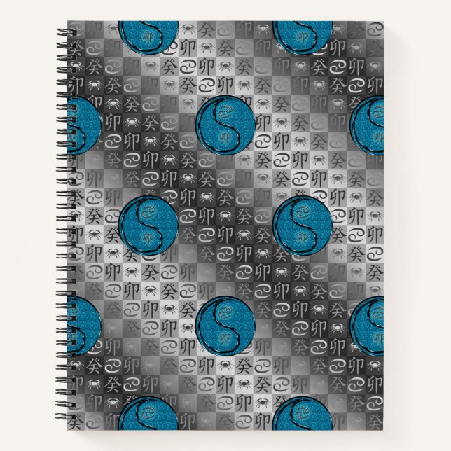 Cancer & Water Rabbit Notebook (Front)