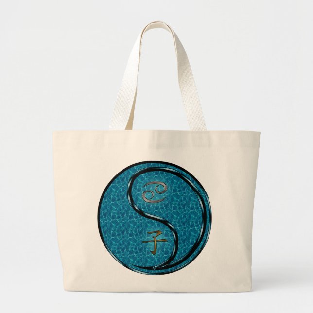 Cancer & Water Rat Large Tote Bag (Front)