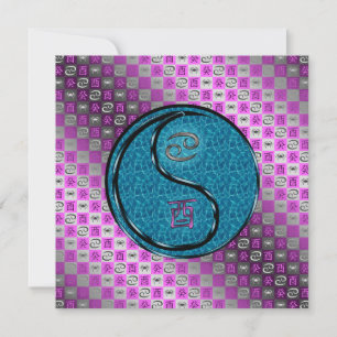 Cancer & Water Rooster Card