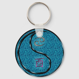 Cancer & Water Rooster Key Ring