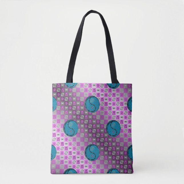 Cancer & Water Rooster Tote Bag (Front)