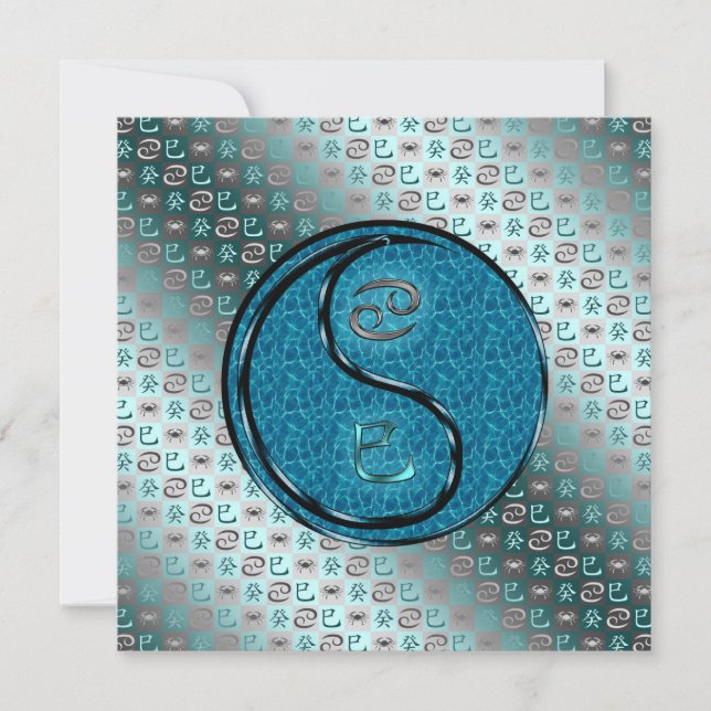 Cancer & Water Snake Card (Front)