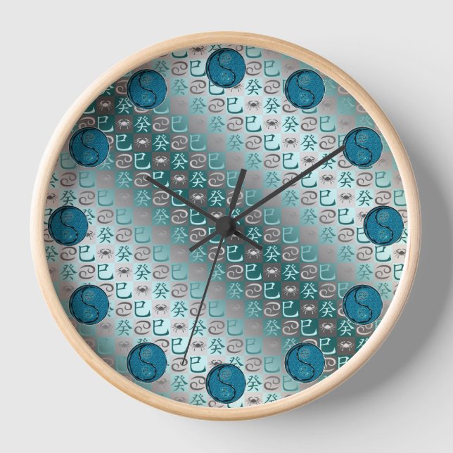 Cancer & Water Snake Clock (Front)