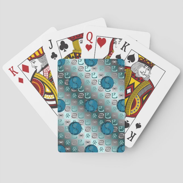 Cancer & Water Snake Playing Cards (Back)