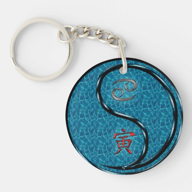 Cancer & Water Tiger Key Ring (Front)