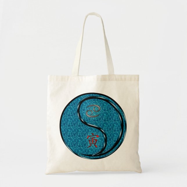 Cancer & Water Tiger Tote Bag (Front)