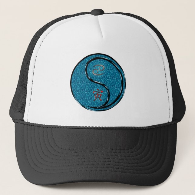 Cancer & Water Tiger Trucker Hat (Front)