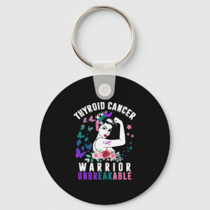 Cancer Woman Warrior Purple Pink Ribbon Awareness Key Ring