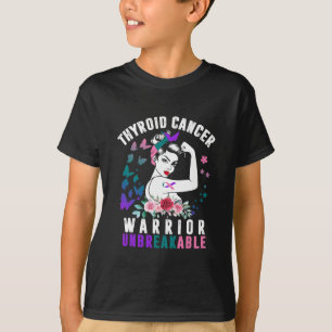 Cancer Woman Warrior Purple Pink Ribbon Awareness  T-Shirt