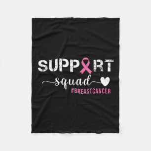 Cancer Womens Support Squad Breast Cancer Awarenes Fleece Blanket