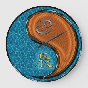 Cancer & Wood Dragon Large Clock